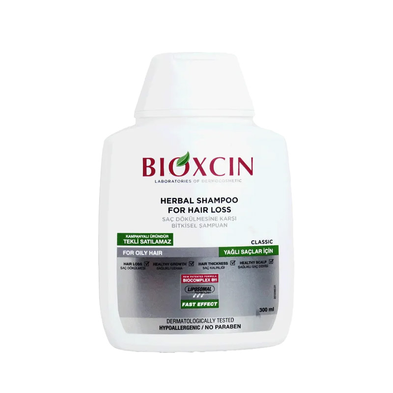 bioxcin-herbal-shampoo-oil-hair شامپو ضد ریزش گیاهی کلاسیک موی چرب بیوکسین - Image 1
