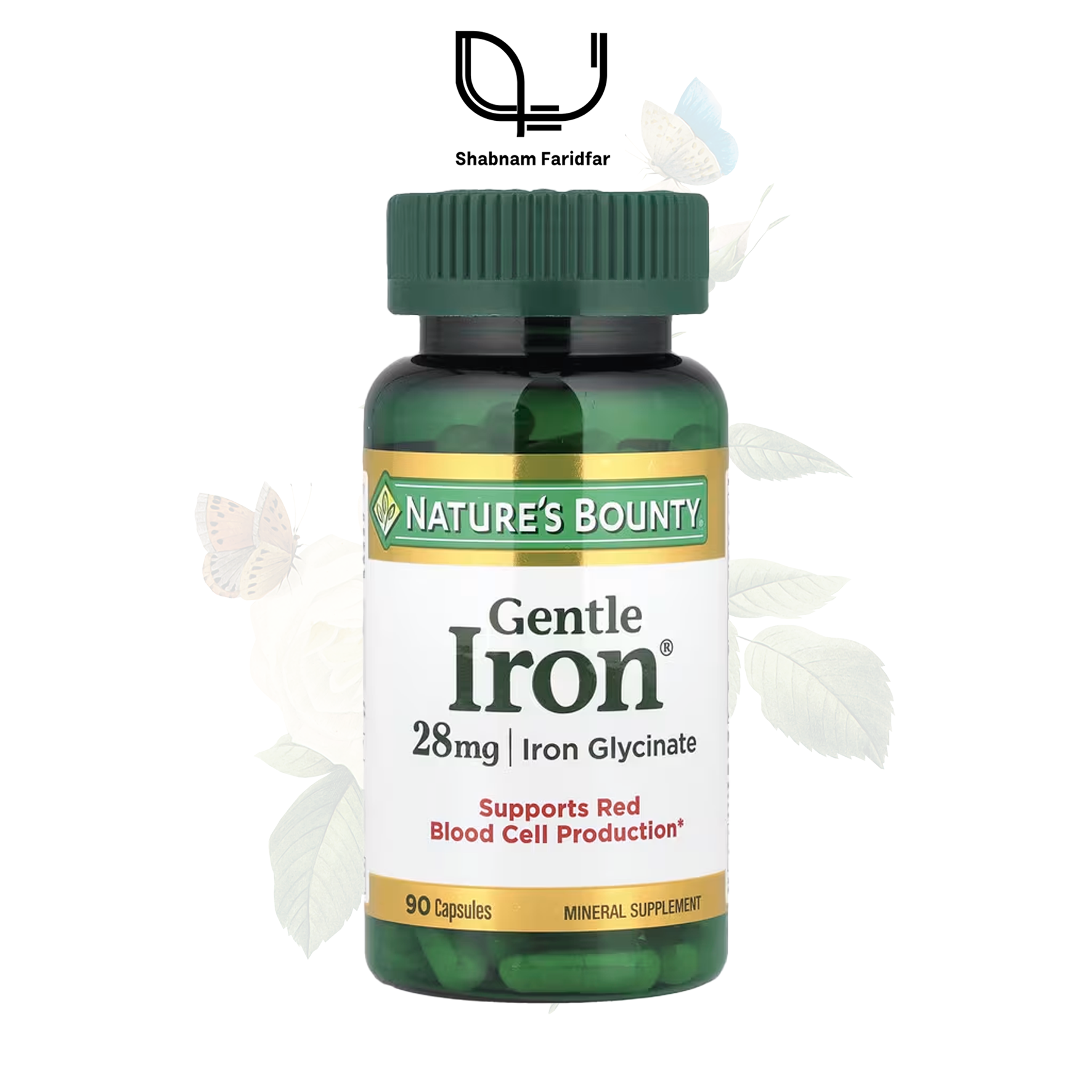 Natures Bounty Iron 90 1 مکمل آهن نیچرز بونتی آمریکا
