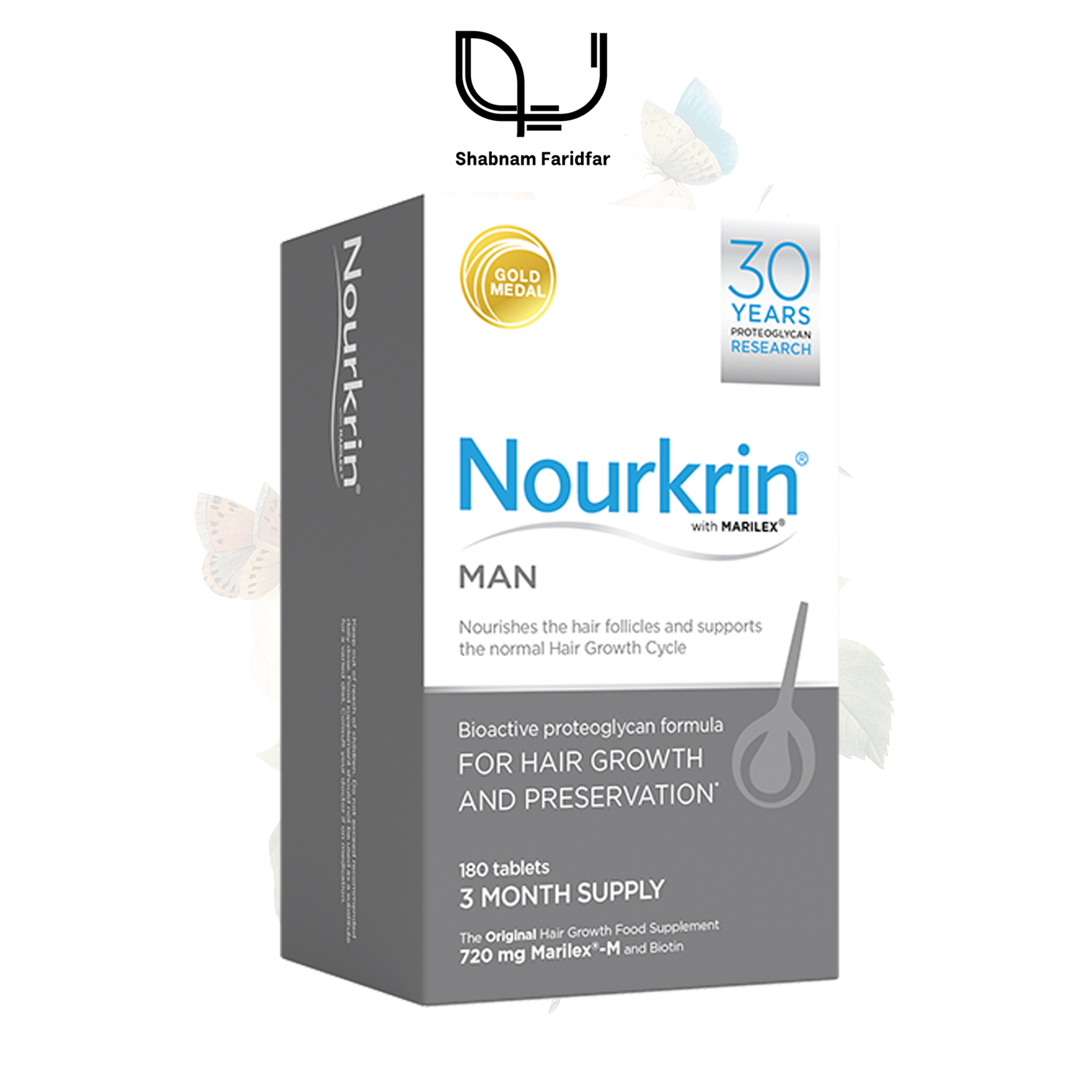 Nourkrin-MAN-180 مکمل تقویت رشد مو نورکرین آقایان Nourkrin Men | کمک به کاهش ریزش مو و تقویت فولیکول