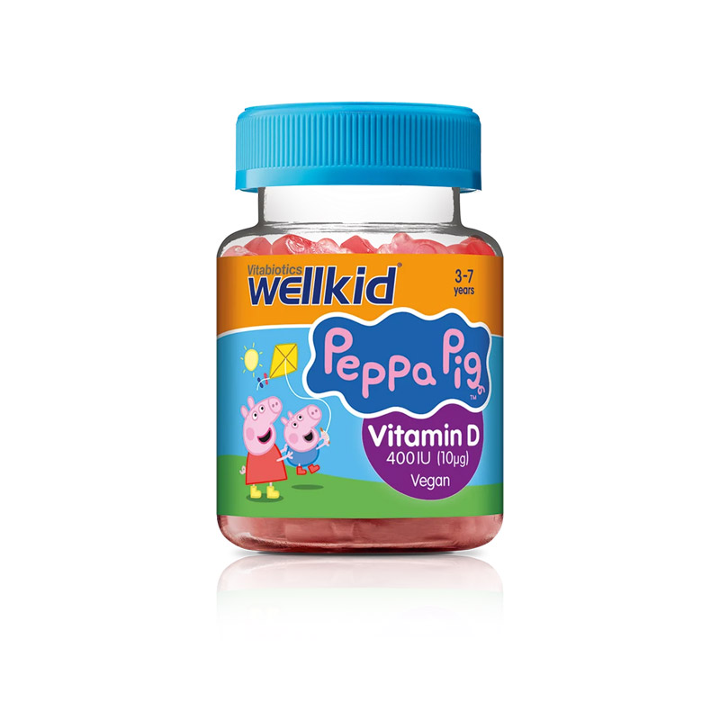 Vitabiotics-Wellkid-Peppa-Pig-Vitamin-D پاستیل ویتامین D3 کودک پپا پیگ ولکید ویتابیوتیکس - Image 1
